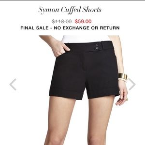 BCBGMAXAZRIA Cuffed Navy Blue Shorts Medium